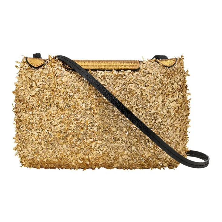 LONGCHAMP Le Pliage Canvas Shoulder Bag Crossbody Bag Mini Women's Metal Gold-2