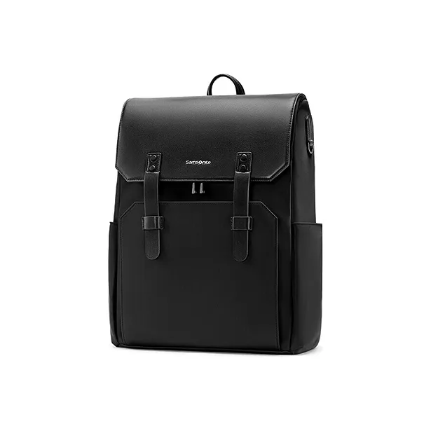 SAMSONITE Cow Leather Backpack Regular Unisex Blue/Black-9