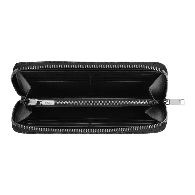 DIOR Printed Fabric Wallet Regular Men's Black-6