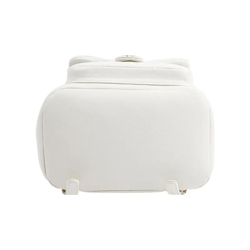 CHANEL Duma23C Spring Cow Leather Backpack Tubas Women's White-3