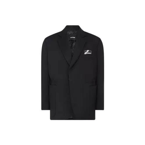 WE11DONE Unisex SS22 Logo Suit Black