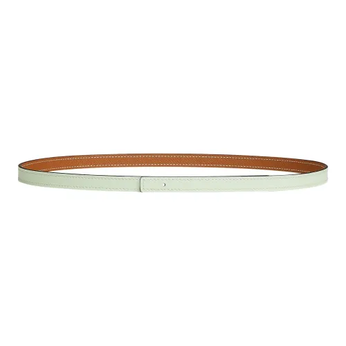 HERMES Leather Belts Women's Green/Brown