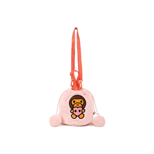 A BATHING APE Polyester Lantern Bag Handbag Shoulder Bag Crossbody Bag Regular Women's Pink