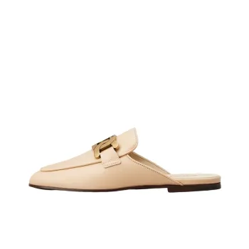 TOD'S Logo plaque Leather Mules