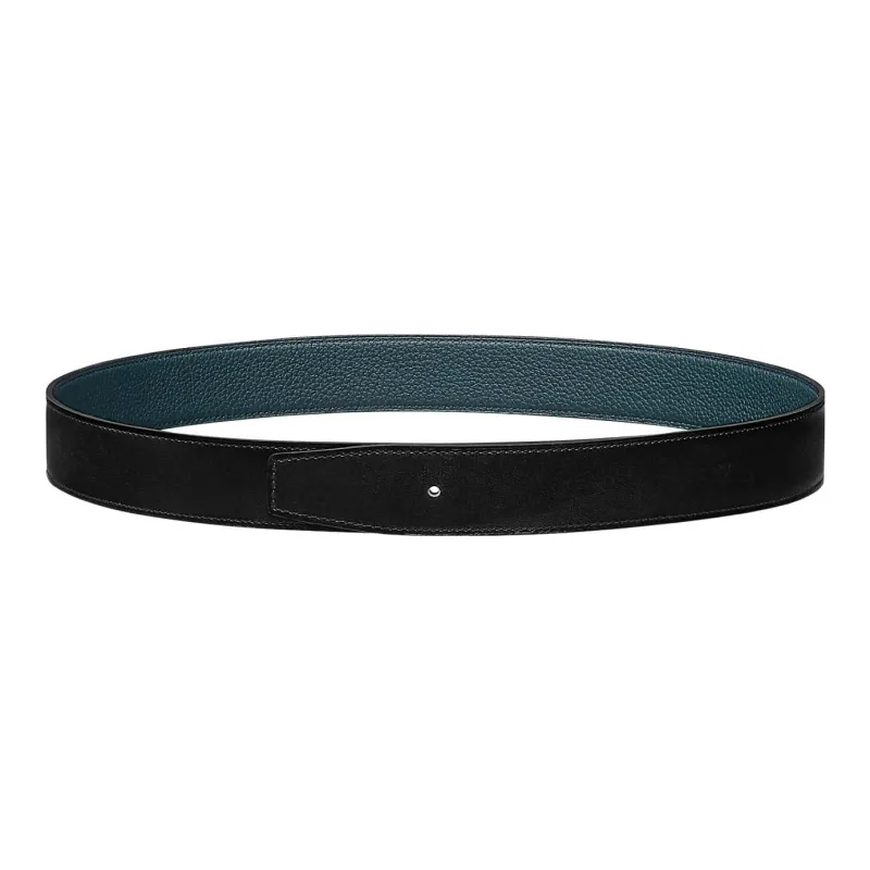HERMES Leather Belts Women's Black/Dark Blue-0
