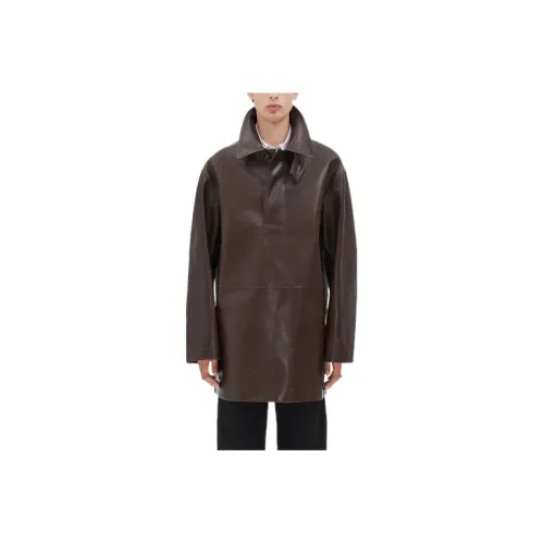 Bottega Veneta Leather Jackets Men Brown