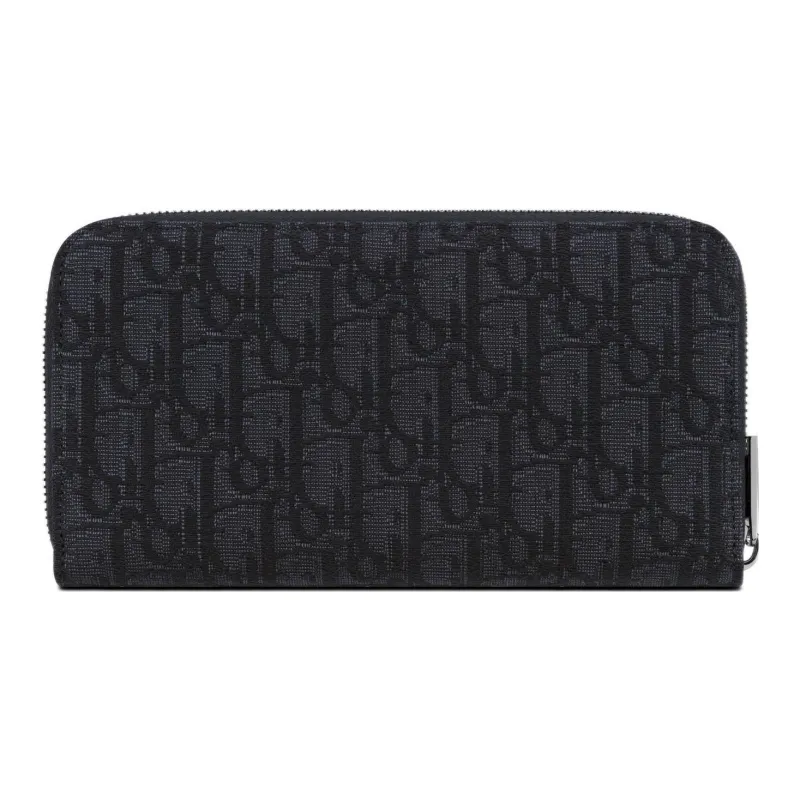 DIOR Printed Fabric Wallet Regular Men's Black-5