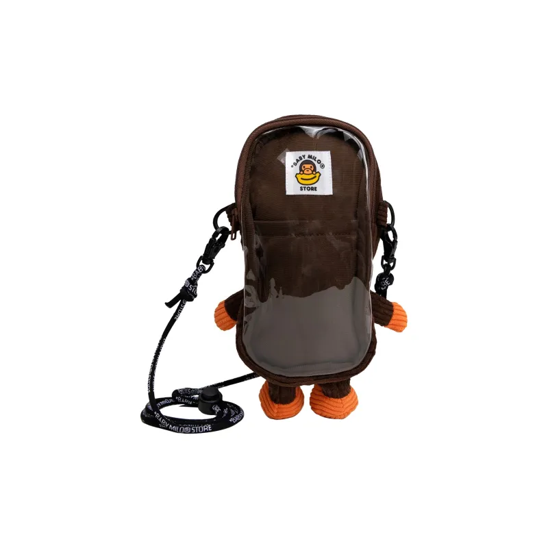 A BATHING APE Polyester Shoulder Bag Crossbody Bag Cell Phone Pouch Regular Women's Brown-1