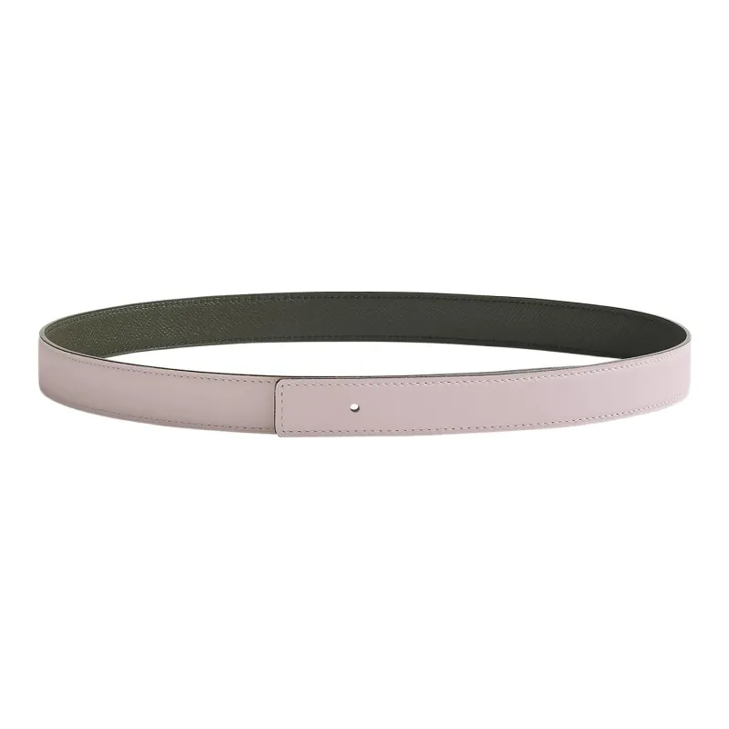 HERMES Leather Belts Women's Pink/Black-0