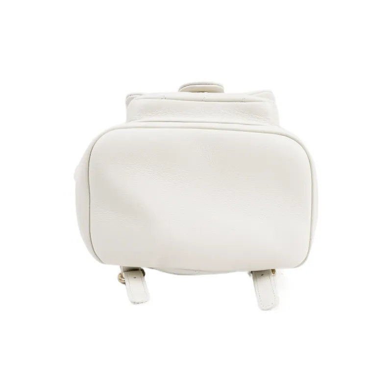 CHANEL Duma Cow Leather Backpack Trumpets Women's White-3
