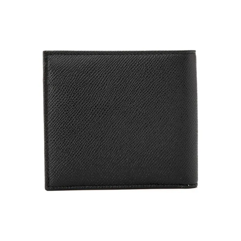 BVLGARI Calfskin Wallet Men's Black-2