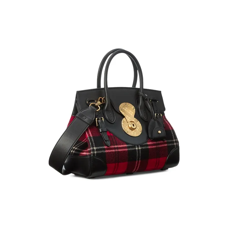 Polo Ralph Lauren Soft Ricky Fabric Shoulder Bag Crossbody Bag Handbag Women's Red/Black-1