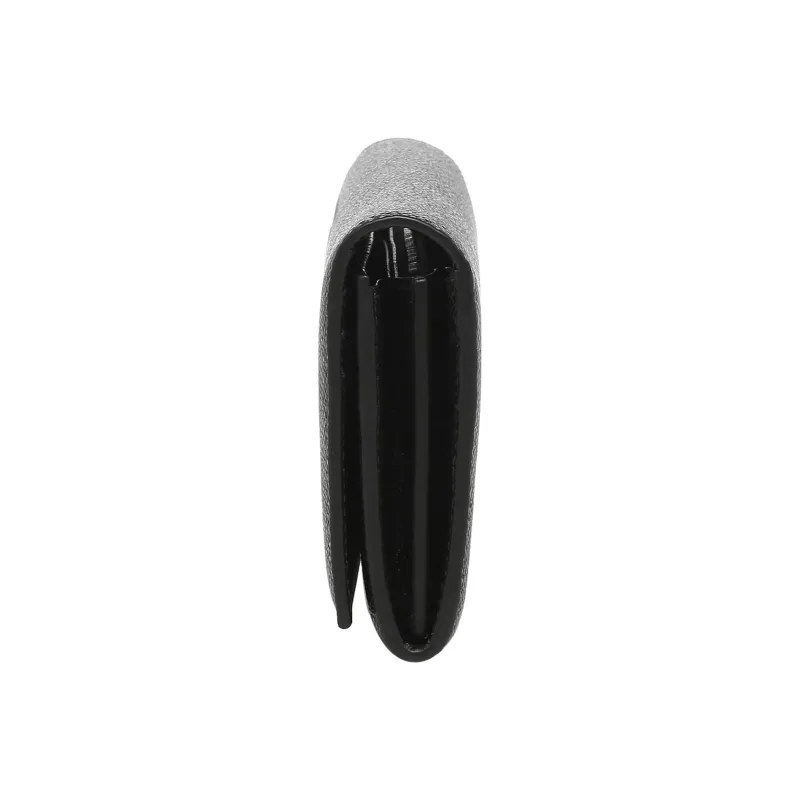 BVLGARI Bulgari Clip Calfskin Wallet Large Size Women's Black-1