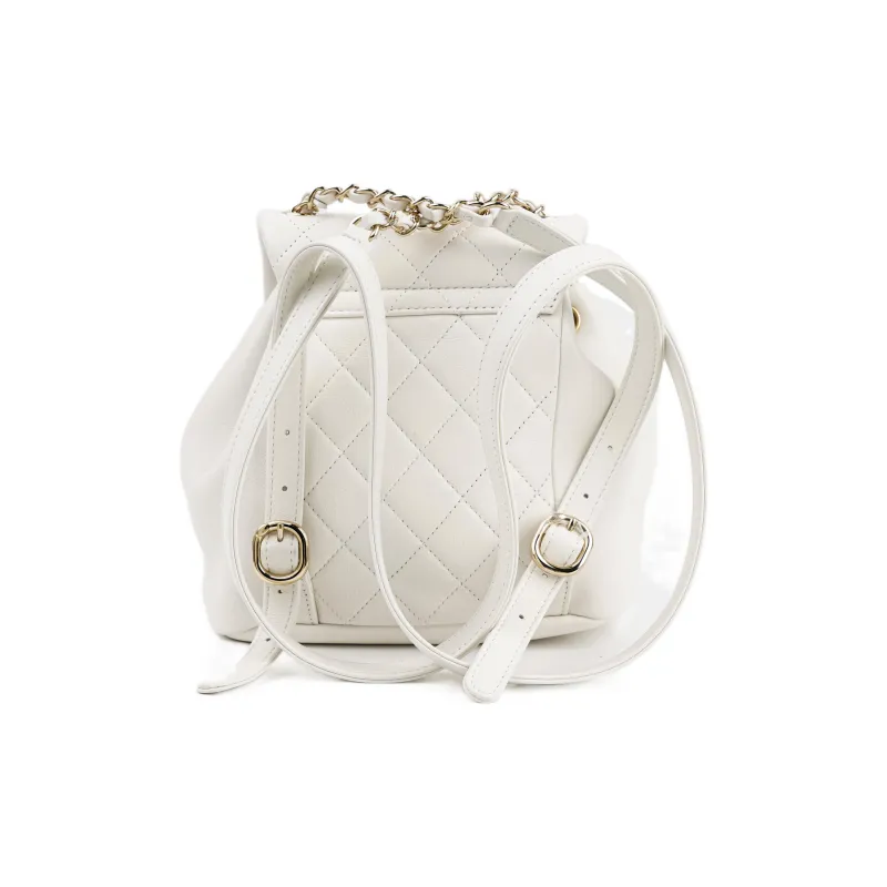 CHANEL Duma Cow Leather Backpack Trumpets Women's White-2