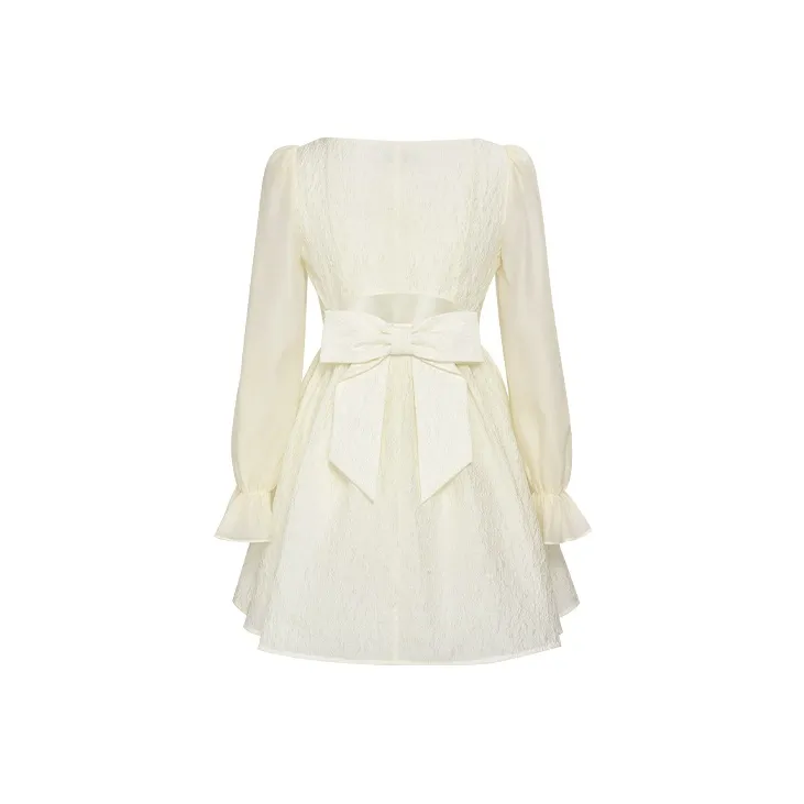 TAMMY TANGS A Line Skirt Cropped Dress Spring Fall Women's Apricot-1