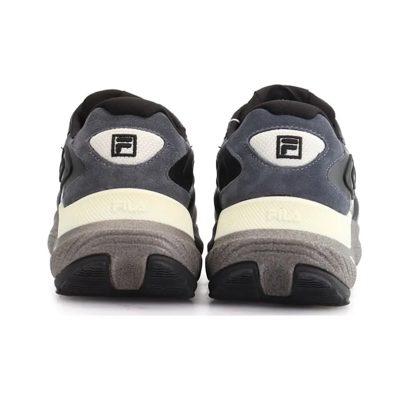 FILA Flusso Icona Anti-Slip And Wear-Resistant Coverage Low-Top Casual Shoes Men's Black Gray-3