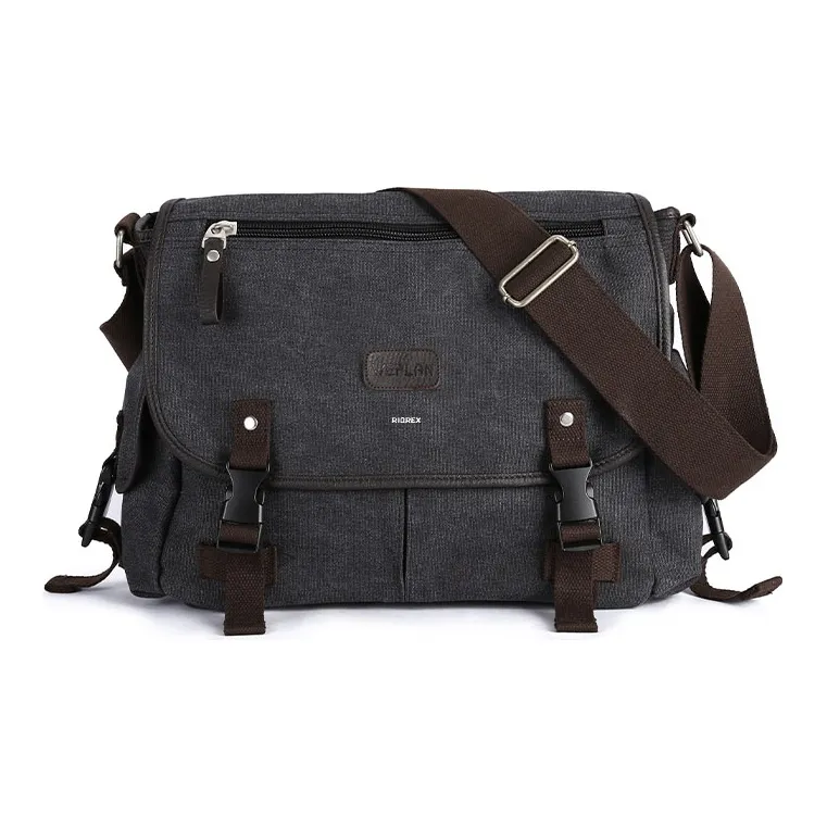 RIOREX Canvas Messenger Bag Canvas Bag Shoulder Bag Crossbody Bag Regular Unisex Multicolor-0