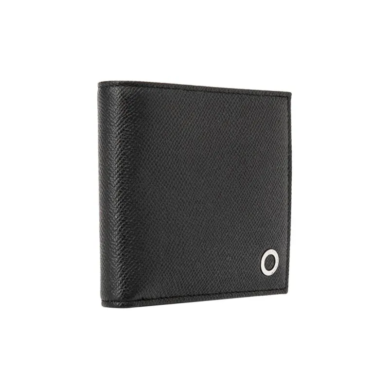 BVLGARI Calfskin Wallet Men's Black-1