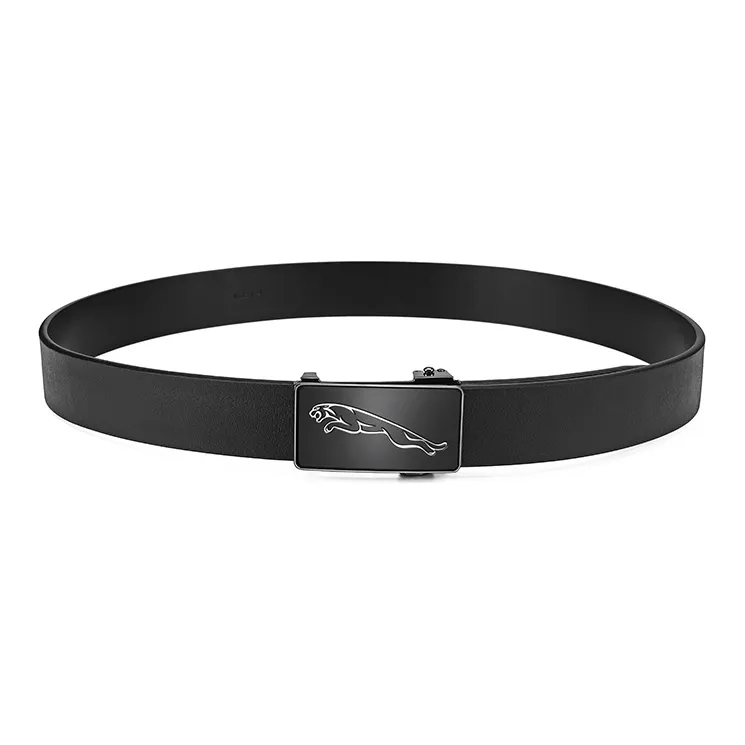JAGUAR Leather Belts Men Black-3