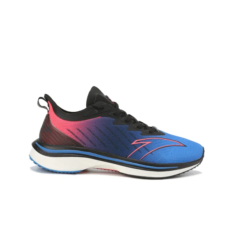 Anta Running Collection Cushioned Slip Resistant Abrasion Resistant Low Top Running Shoes Men's Blue Red-1