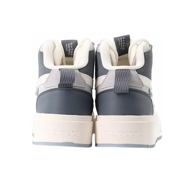 Anta Slip Resistant High Top Skateboard Shoes Men's Gray-4