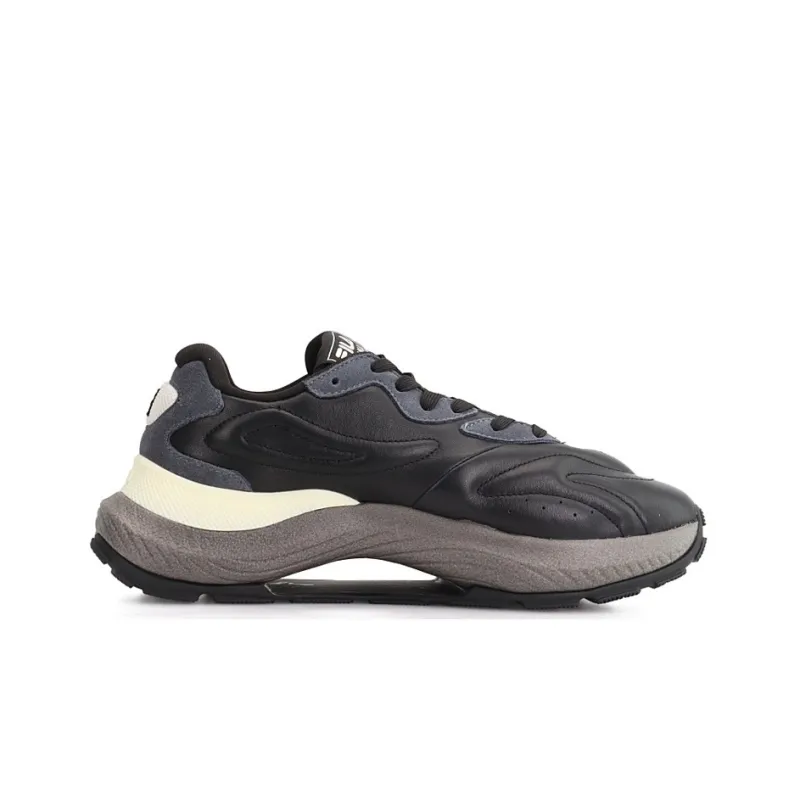 FILA Flusso Icona Anti-Slip And Wear-Resistant Coverage Low-Top Casual Shoes Men's Black Gray-1