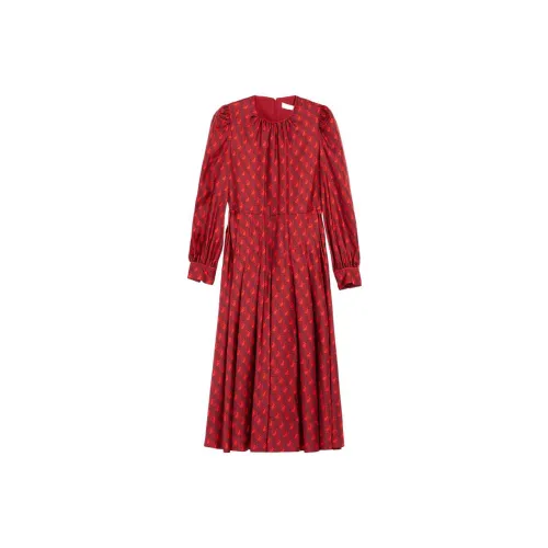 MaxMara SS23 Lunar New Year Long-Sleeved Dresses Women's Red