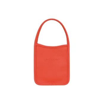 LONGCHAMP Le Foulonné Cow Leather Storage Bag Shoulder Bag Handbag Extra Small Women's Orange
