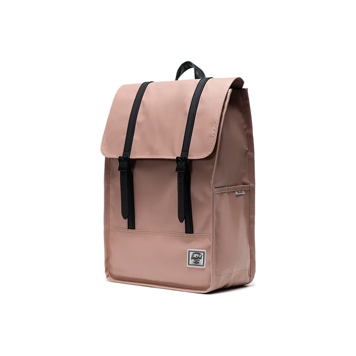 Herschel Cow Leather Backpack Large Size Unisex Gray Rose-2