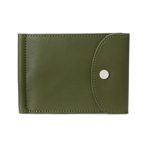 Polo Ralph Lauren Cow Leather Card Holder Men's Green