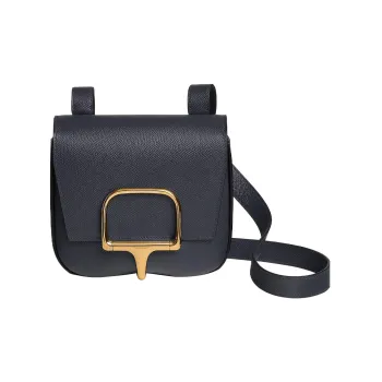 HERMES Della Cavalleria Epsom Calfskin Shoulder Bag, Crossbody Bag Mini Women's 76 Bleu Indigo
