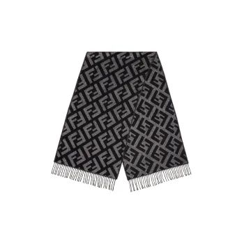 FENDI Knit Scarves Women's Black