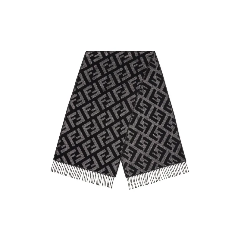 FENDI Knit Scarves Women's Black-0