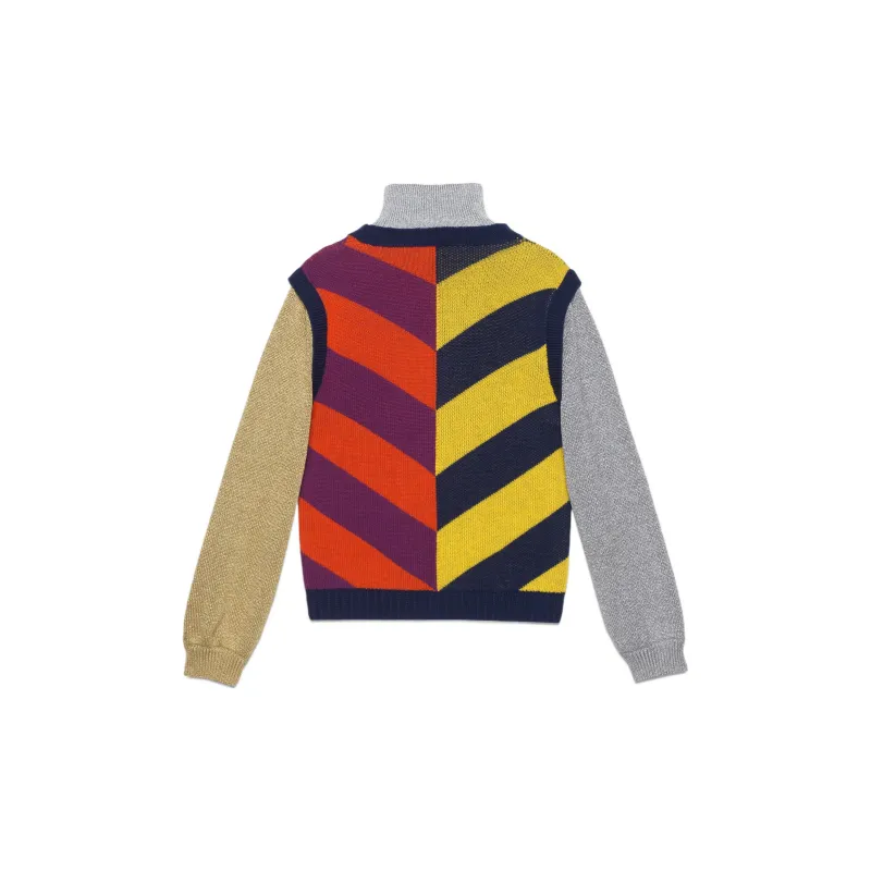 GUCCI Striped Jacquard Knitted Sweater-1