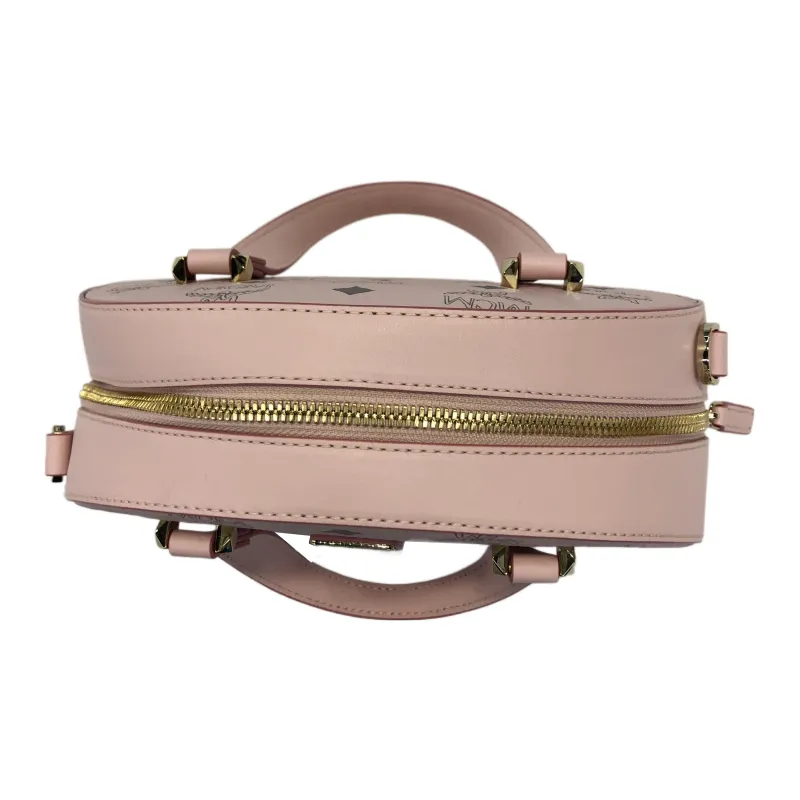 MCM Essential Visetos Origina Leather Shoulder Crossbody Bag Handbag Small Size Women's Haze Pink-2