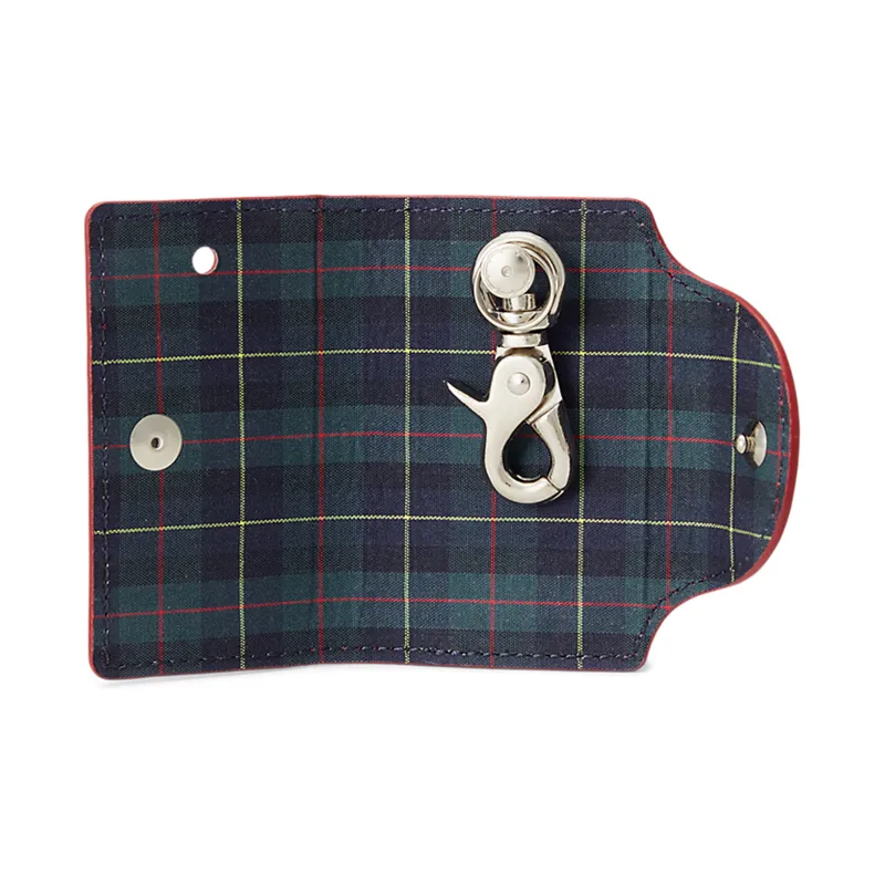 Polo Ralph Lauren Cow Leather Key Pouch Women's Red-2