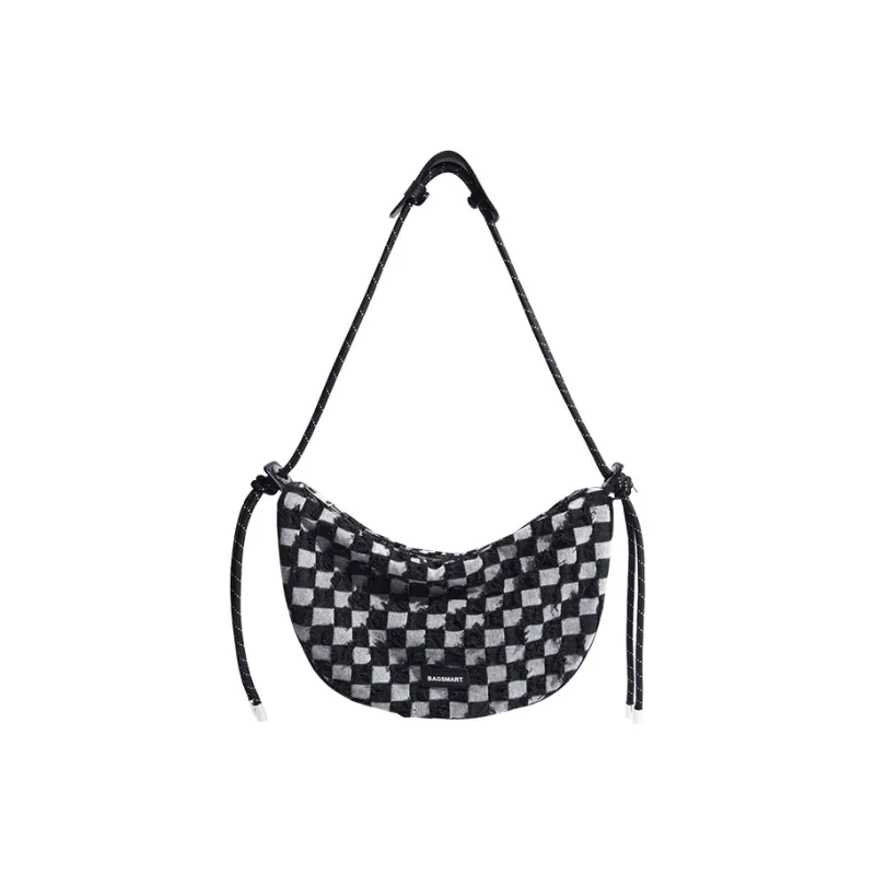 BAGSMART Denim Fringe Bag Shoulder Bag Women's Black-0