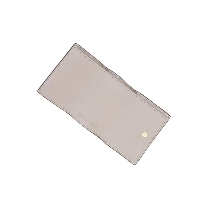 MICHAEL KORS Fulton Coated Canvas Card Holder Wallet Extra Small Women's White & Gray-5