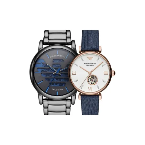 EMPORIO ARMANI Automatic Mechanical Movement Stainless Steel Strap European/US Watches 43mm/34mm Unisex Black EATZ025