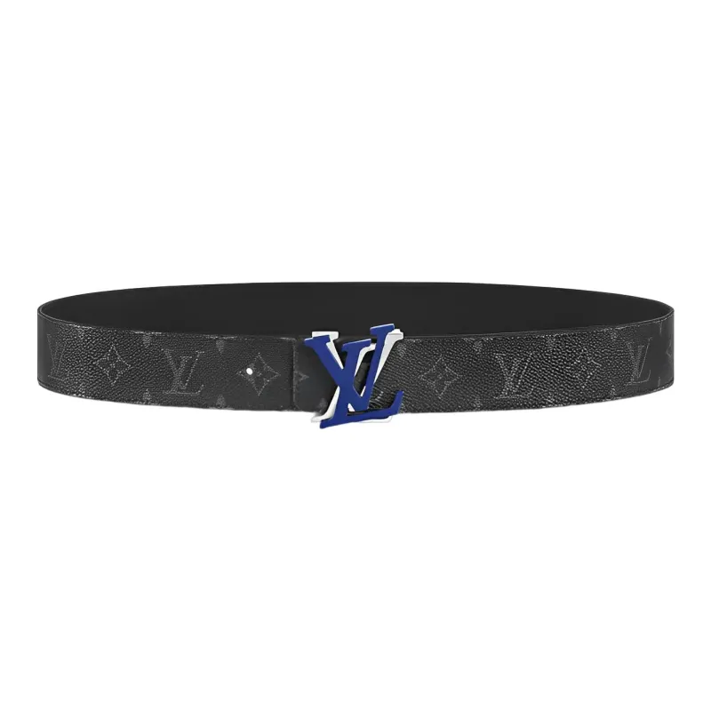 LOUIS VUITTON Leather Leather Belts Men's Width: 4cm-0