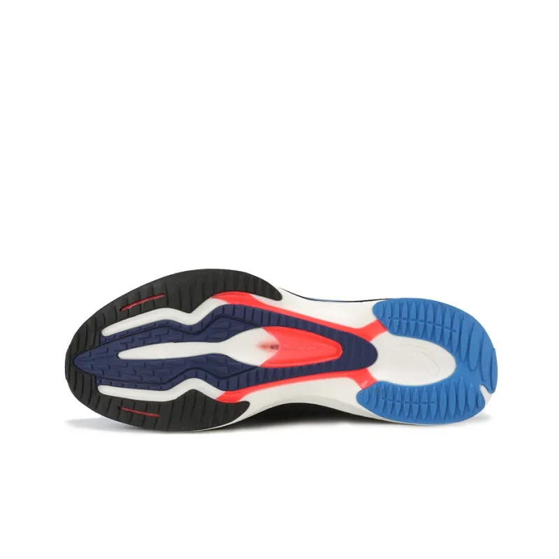 Anta Running Collection Cushioned Slip Resistant Abrasion Resistant Low Top Running Shoes Men's Blue Red-4