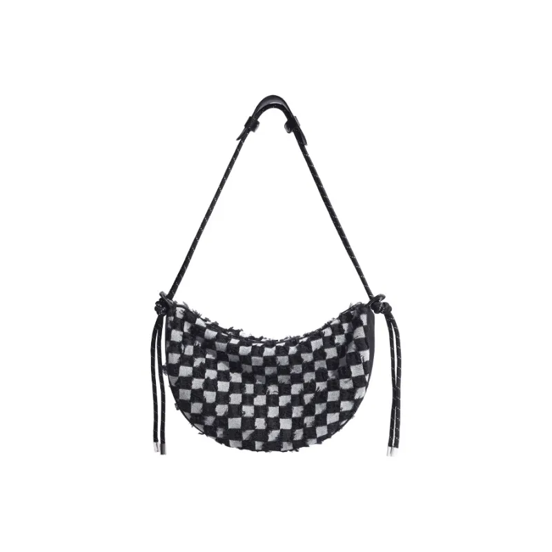 BAGSMART Denim Fringe Bag Shoulder Bag Women's Black-2