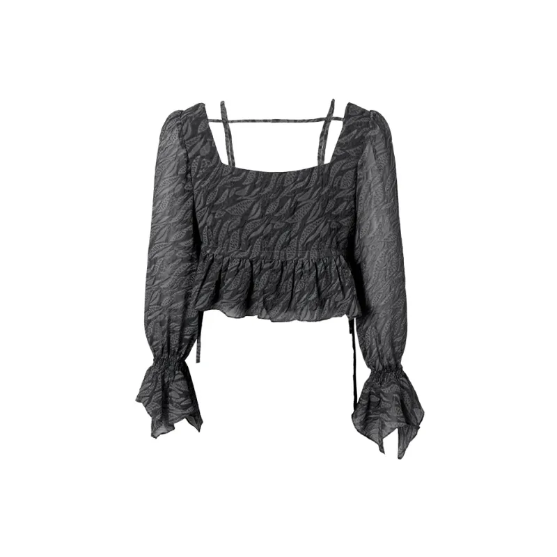 MEETLADY Chiffon Shirts Women's-1