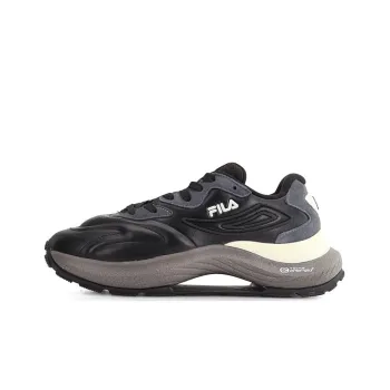 FILA Flusso Icona Anti Slip And Wear Resistant Coverage Low Top Casual Shoes Men's Black Gray