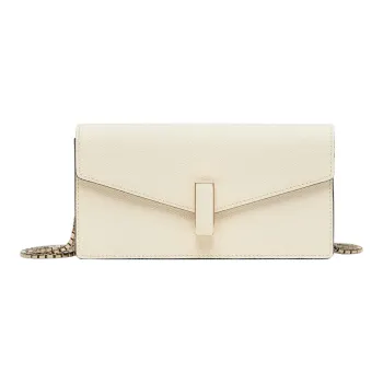 Valextra Iside Calfskin One Shoulder Crossbody Clutch Women's Beige