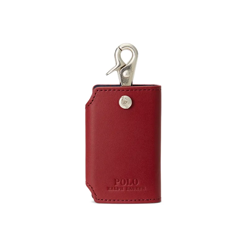 Polo Ralph Lauren Cow Leather Key Pouch Women's Red-1