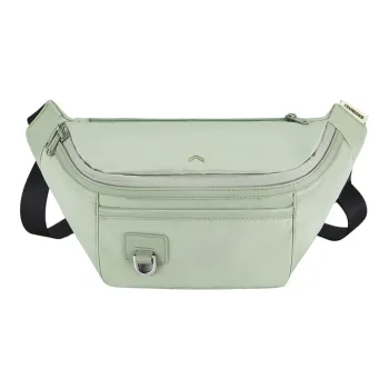 BAGSMART Fabric Crossbody Sling Bag Small Size Unisex Matcha