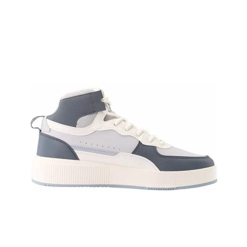 Anta Slip Resistant High Top Skateboard Shoes Men's Gray-1