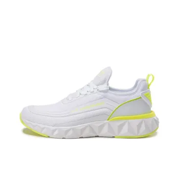 EMPORIO ARMANI EA7 Breathable Low Top Casual Shoes Unisex White Neon Yellow