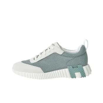HERMES Bouncing Low Top Casual Shoes Women's Blue White